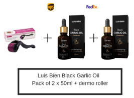 Luis Bien Black Garlic Oil – 50ml Pack of 2 + 1.0 mm  Dermo Roller - £34.47 GBP