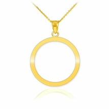 10K Solid Gold Eternity Love Circle Of Life Karma Pendant Dainty Necklace - £85.24 GBP+