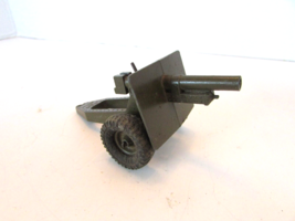 Vtg Britains Ltd Lead Wheeled Howitzer Cannon Green Rubber Tire 4&quot;L  Eng... - £8.71 GBP