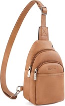 Sling Bag for Women Crossbody Fanny Pack Sling Purse for Travel Light Brown - $17.81