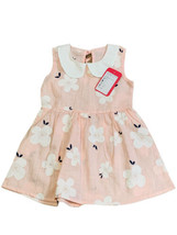 Pink Toddler Dress Sz 6-9 Mths Baby Girl Floral Sleeveless Dress Swing Sundress - £6.73 GBP