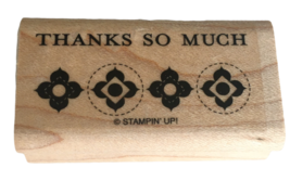 Stampin Up Rubber Stamp Thanks So Much Thank You Card Words Gratitude Small - $2.99