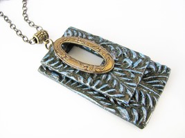 Double Stack Polymer Clay chain Necklace casual Fashion Jewelry For women - £16.78 GBP