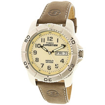 Timex T46681 Men&#39;s Expedition Traditional Silver &amp; Brown Leather Strap Watch - £45.36 GBP