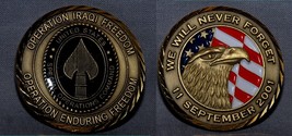 Special Operations Command Iraqi Freedom &quot;WE WILL NEVER FORGET 9/11&quot; - £18.57 GBP