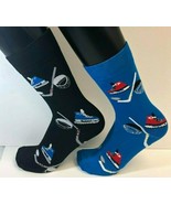 2 PAIRS Foozys Men&#39;s Socks HOCKEY, Blue, Black, NEW Free Shipping - $170.87 MXN