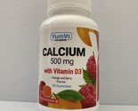 Yum-V&#39;s Calcium with Vitamin D 500 mg 60 Gummies Exp 11/2024 - $15.79