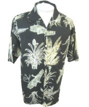 DANIEL DAVID Men Hawaiian ALOHA shirt pit to pit 25.5 XL camp luau floral tiki - £11.86 GBP