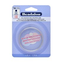 Beadalon 180S-016 316L Stainless Steel Wrapping Wire, 16-Gauge, Round - £7.70 GBP