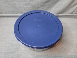 Pyrex 7203 7 Cup/1.65 L Glass Food Container 7.25&#39;&#39; Blue Lid - $14.24