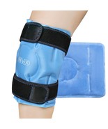 Ice Pack For Knee Pain Relief, Reusable Gel Ice Wrap For Leg Injuries, S... - £23.54 GBP