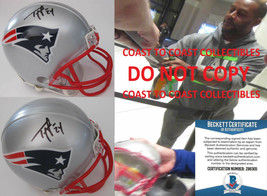 Ty Law autographed New England Patriots mini football helmet COA proof Beckett - £115.97 GBP