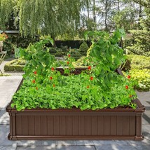 Raised Garden Bed Planter Box Flower Vegetables Herb Patio Yard Gardenin... - £103.47 GBP