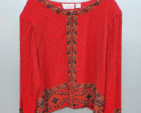 Laurence Kazar NY Beaded Silk Evening Jacket Party Womens 3X Embellished... - $98.95