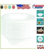 Classic White Plastic Bowls - 50 Pack Microwaveable &amp; Disposable for Gat... - $350.61 MXN