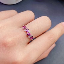 New Classic Red Garnet Gem  Ring Silver Fine Jewelry Natural Real Gem 925 Sterli - £26.93 GBP