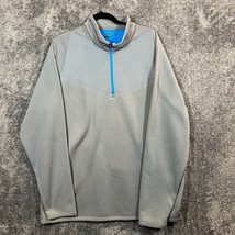 Nike Golf 1/4 Zip Sweater Mens XL Grey Swoosh Fleece Drifit Performance ... - $12.63