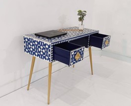 handmade bone inlay work desk, bone inlay desk , bone inlay furniture, - $1,300.50