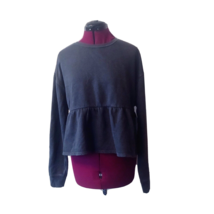 BP Babydoll Crop Sweatshirt Black Size Medium Women - £21.25 GBP