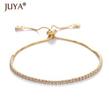 JUYA Women&#39;s Fashion Rainbow AAA Cubic Zirconia Bracelet Adjustable Tennis Chain - £9.69 GBP