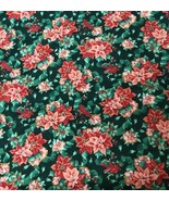 Vintage Christmas Tablecloth 60”x60” Square Poinsettia Cardinal - £14.01 GBP