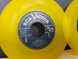 RCA Peter Pan Records single lot of 18 45 rpm Yellow &amp; Black vinyl kids story - £38.93 GBP