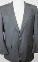 MINT Brooks Brothers Hand Tailored Gray Stripe 4 Season Wool Suit 40R 35W - £91.71 GBP