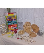 Vintage Craft Supplies Lot DIY Scrapbooking Wedding Decor Stickers Bows ... - $52.72 CAD