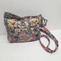 Lug Samba Wildflower Print Crossbody Bag Purse Gray Multicolor Floral - $39.50