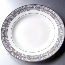 Wedgwood Marcasite Chain 8&quot; Salad Accent Plate Platinum Made in England New - £14.77 GBP