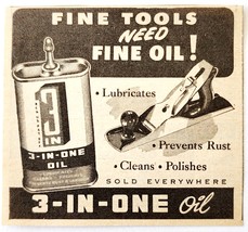 1947 3 In One Oil Machine Grade Lubricant Advertisement Vintage Tool Sup... - $28.02 CAD