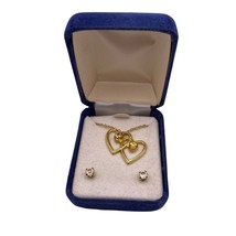 Heart Necklace And Earrings Love Gold Color (not precious metal) - £3.67 GBP