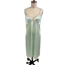 Vanity Fair Nylon Vintage Seafoam Green/lace  Full Slip 36 Long NWOT - $79.30