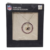 NFL Baltimore Ravens Pendant Necklace Rhodium Charm Crystal Team Spirit Jewelry - $13.09