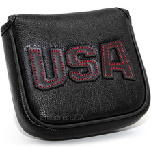 USA US Flag Mallet Putter Headcover w/ Magnetic Closure Leather Golf  Al... - $13.50