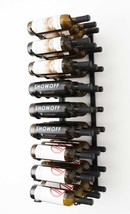 VintageView 3&#39; Wall Mount 27 Bottle Wine Rack - Satin Black Finish - £74.37 GBP