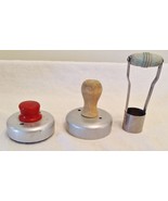 Vtg Metal Donut Cutter w/ Removeable Center- Wooden Handle &amp; Stromer App... - €8,30 EUR