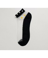 Handcrafted ~ Black ~ Embellished w/Pearls ~ Embroidered Daisy ~ Ankle S... - $282.30 MXN