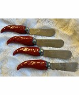 Boston Warehouse Stainless Appetizer Knife Hors D&#39;Oeuvres Chilli Pepper ... - $40.66 CAD