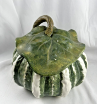 Hand Painted Italian Carnival Gourd Casserole - Decorative Lidded Serving Dish - £15.96 GBP