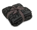 Barefoot Dreams Cozy Chic In the Wild Leopard Throw Blanket Carbon Black... - $95.95