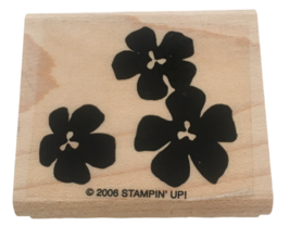 Stampin Up Rubber Stamp Cherry Blossom Flower Trio Cluster Card Making Friend - £3.18 GBP