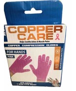 Copper Care Hands Compression Gloves Pink 2pack Adult Size Fits All - €24,14 EUR