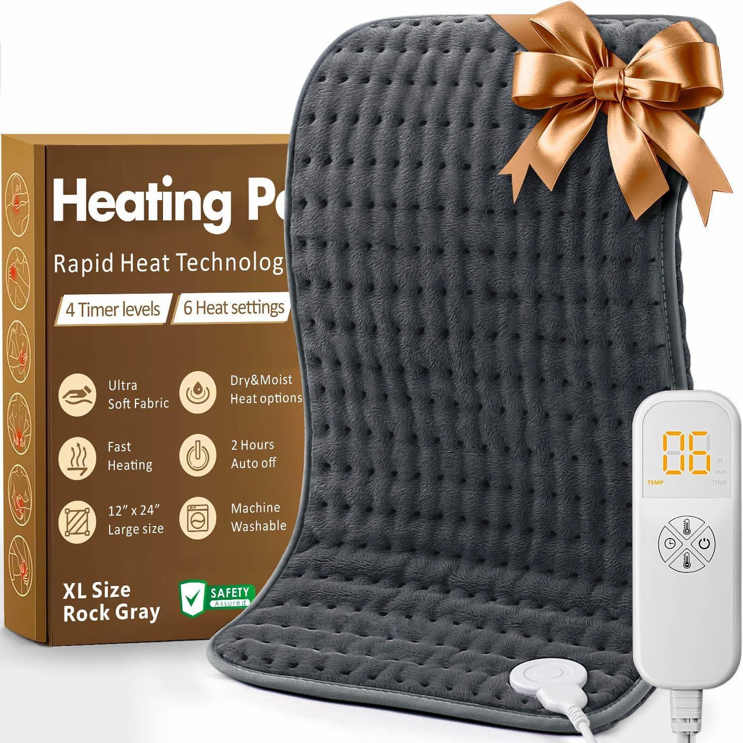Heating Pad For Back Neck Shoulder Pain Cramps Relief, Gifts For Men, 12... - $39.98