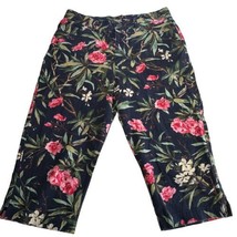 vintage lauren jeans co petite floral capri pants size 12P - £20.06 GBP