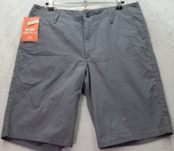 DOCKERS Shorts Men Size 30 Gray Cotton Slash Pocket Flat Front Logo Straight Fit - £14.53 GBP