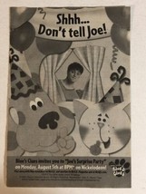 2002 Blues Clues Joes Surprise Party Print Ad TPA21 - £4.63 GBP
