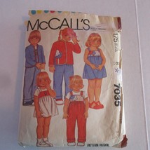 Child&#39;s Jacket, sundress, overalls and applique McCall&#39;s Pattern 7035, s... - $5.27