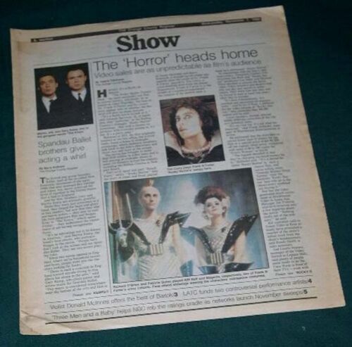 ROCKY HORROR PICTURE SHOW NEWSPAPER SUPPLEMENT VINTAGE 1990 - $24.99