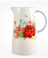NEW! PIONEER WOMAN SWEET ROSE PITCHER 2.1 QUART POPULAR PATTERN MOTHER&#39;S... - $40.90 CAD